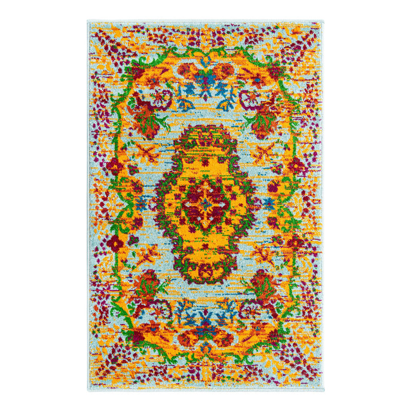 Floral Indoor Rug, Rectangle 2' x 3'