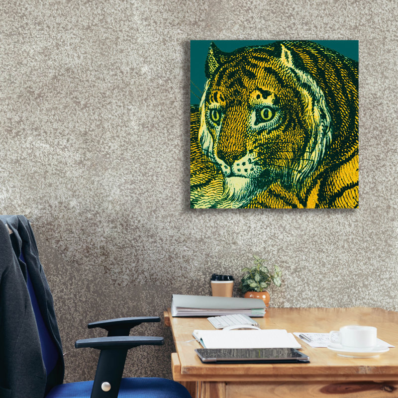 «Jungle Flair 2» par Wild Apple, art épique Graffiti sur toile, 26 po x 26 po, H 26 po x l 26 po