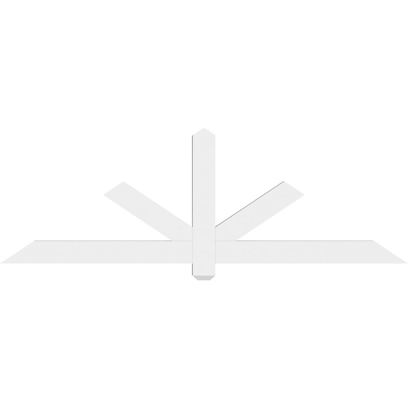 Support de pignon en PVC de qualité architecturale Kennewick, H 24 po x l 72 po (pas: 8/12), P 2 po x F 4 po