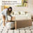 Small Modern Loveseat Sofa, Hybrid Sofa Couch In A Box, No Assembly Needed, Sleeper Sofa With 2 Pillows, Cat-Scratch Resistant Linen,Small Sofa For For Small Space, Living Room, Bedroom-2107994709-2107994710-2107994704