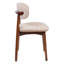 Chaise rembourrée en flanelle de chameau clair avec pieds en bois de noyer massif, ensemble de 2 chaises sans accoudoirs pour la cuisine, le restaurant, le salon et la salle de réunion