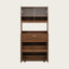Compact Compact 33,5 "avec huche et table de salle à manger pliable, armoire de rangement multifonctionnelle avec tablette et crochets-1348077671