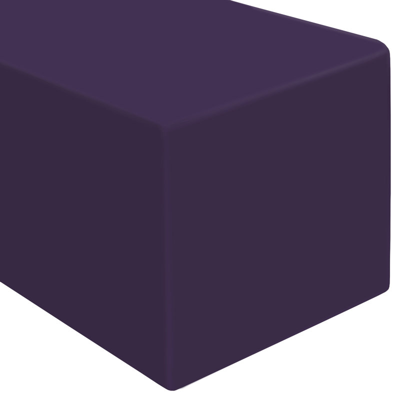 Solid Color Polyester Fitted Rectangular Tablecloth, 96" L x 30" W, Purple