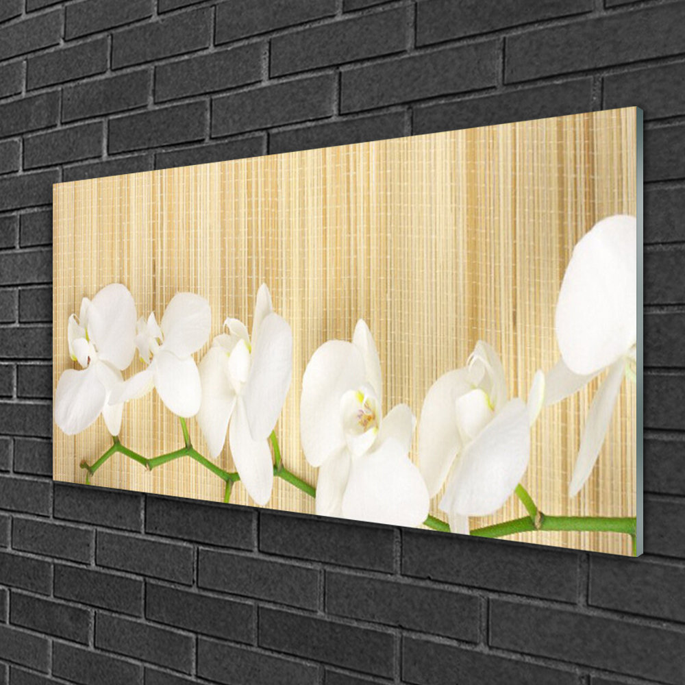 Glasbild Blumen Floral