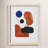Abstract Geometric Print with Solid Wood Frame and Glass Cover