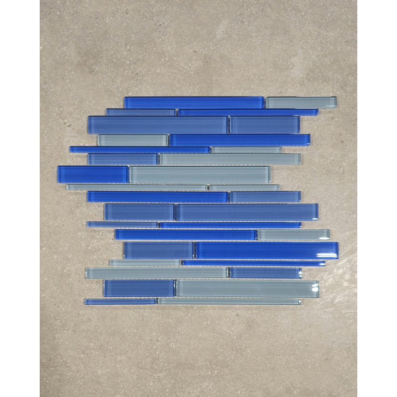 Mosaïque de verre bleue de Changhaï, Bleu