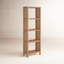 Mesa Cane and Solid Wood 4- Tier Etagere Bookcase