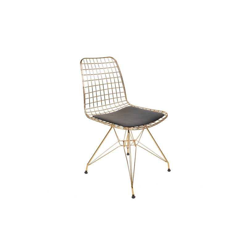 Ensemble de chaises (2 pièces), Gris, Doré