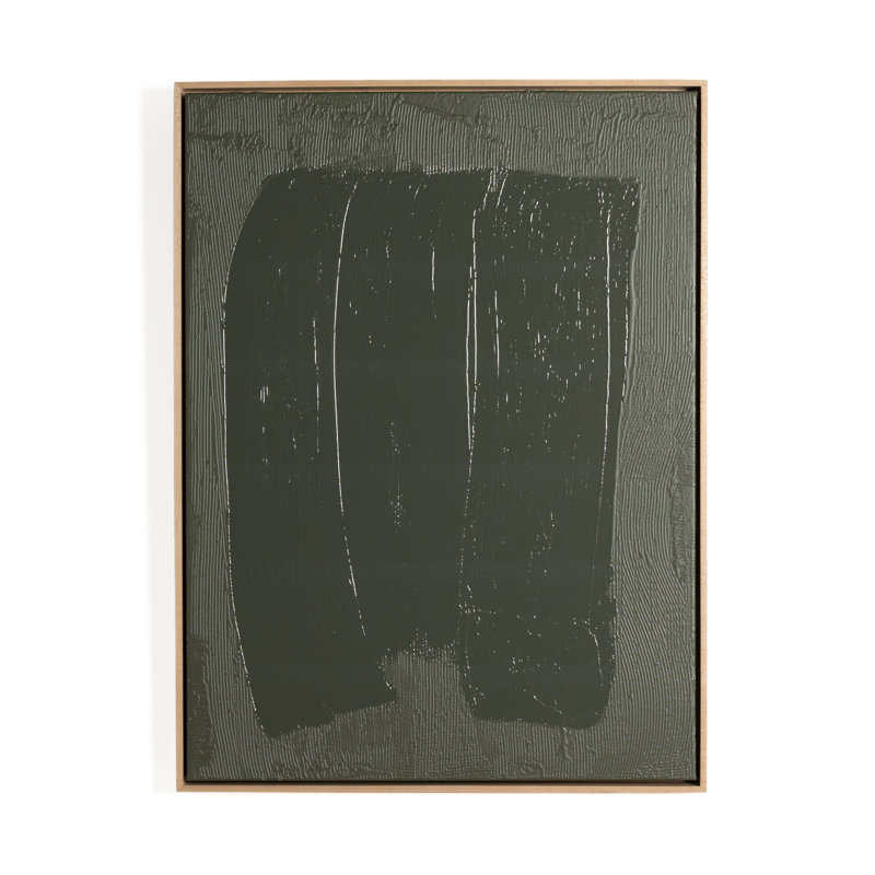 Free Form Lines II Olive Painting by The Holly Collective, 48" H x 36" W