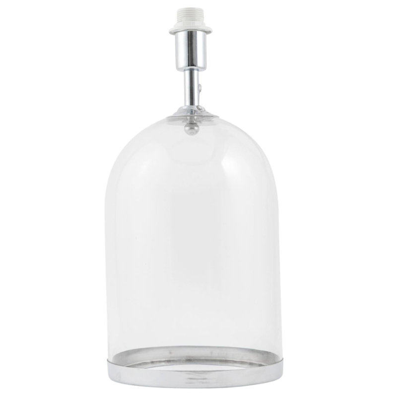Bianka Glass Table Lamp, Polished Chrome