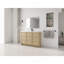 Meuble-lavabo autoportant 48 po avec lavabo en résine et 3 portes d'armoire à fermeture en douceur, contreplaqué, chêne Dune (KD-PACKING)-123983644
