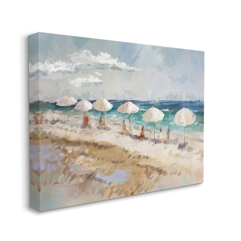 «Abstract People Beach Umbrellas» par Ziwei Li, H 24 po x l 30 po x P 1,5 po