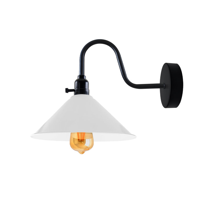 Orrington Armed Sconce, 18cm H x 22cm W x 22cm D, White