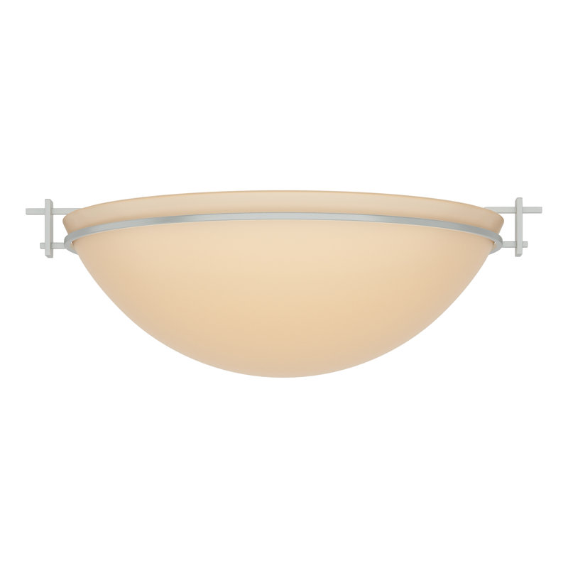 Moonband Semi Flush Mount, Sand, Vintage Platinum, 6.5" H x 15.9" W x 15.9" D