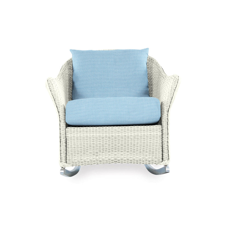 Weekend Retreat Outdoor Rocker Chair, Demo Oatmeal, Ivory