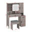 Bureau de maquillage de ferme avec station de charge, bureau de coiffeuse avec miroir lumineux et tiroirs-668953624