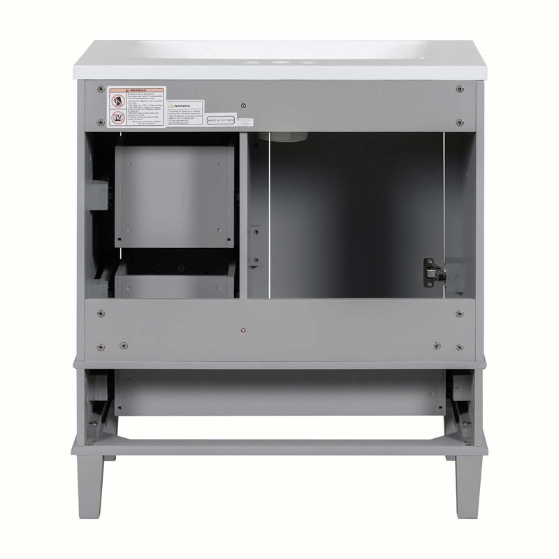 Ensemble de meuble-lavabo simple 30 po, Gris