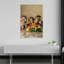 Adorable Monkeys Fruit Feast Contemporary Monkey Wall Art Print-311036651