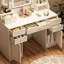 Large Vanity Table Set Makeup Vanity Dressing Table With Mirror, 6 Drawers & Shelves, Dresser Desk