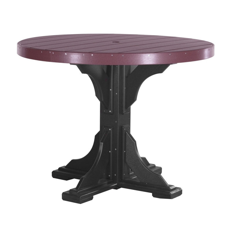 Table ronde 42 po Tillo, Noir, Bois de cerisier, l 48,25 po x L 48,25 po x H 30,25 po
