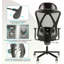 Chaise de bureau en filet, chaises de bureau ergonomiques avec roulettes, support lombaire réglable, accoudoirs, chaise de bureau à haut dossier inclinable avec roulette silencieuse pour le bureau, la maison, les jeux