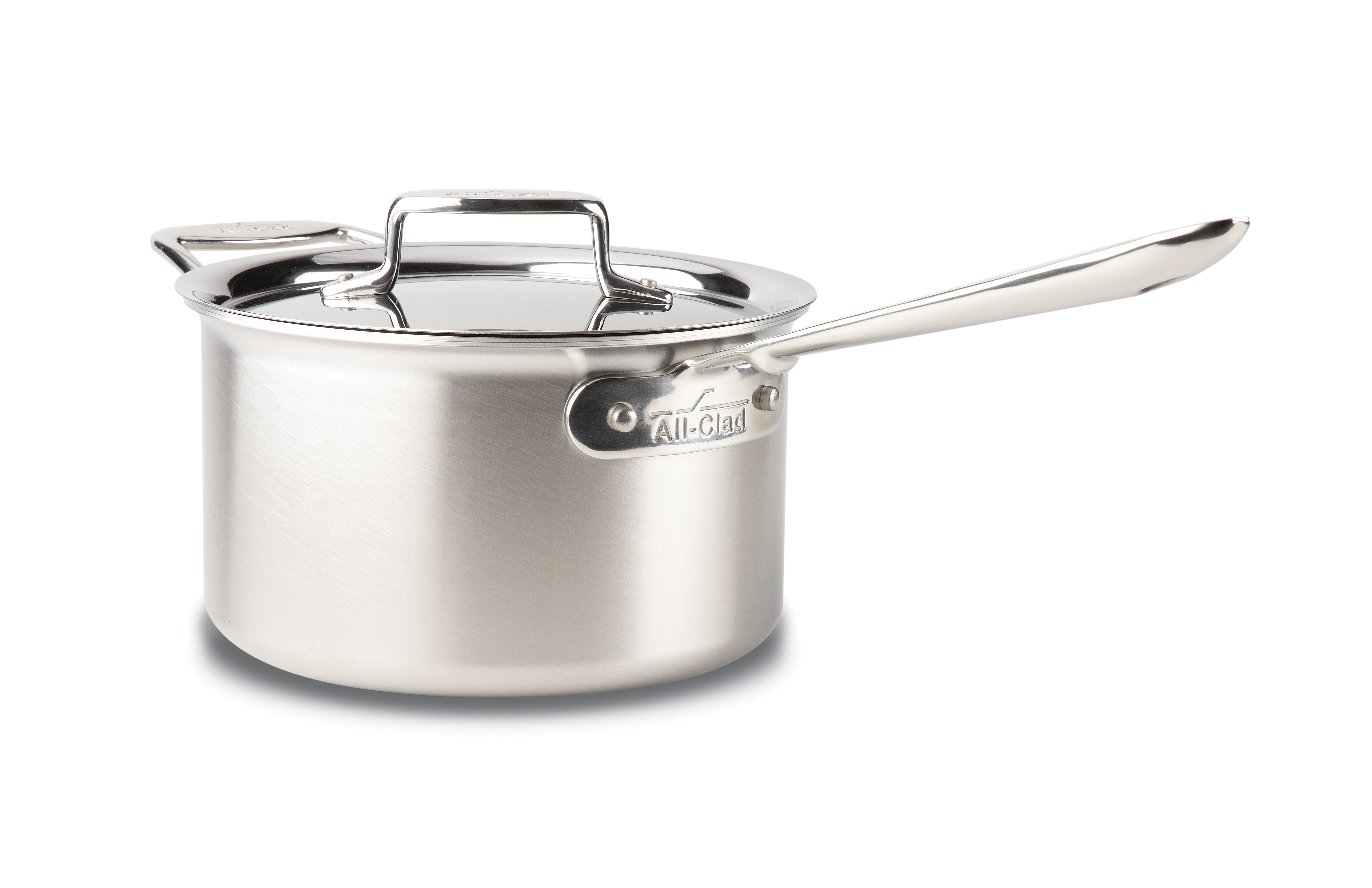 All-Clad Sauce Pan With Lid, Stainless Steel, 2 qt