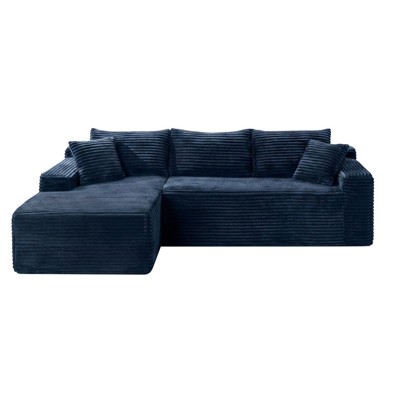 Canapé modulaire 106,3 po Cloud, H 33 po x l 106,3 po x P 69 po, Blue