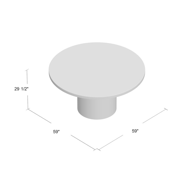 Marlow Classic Round Wood Dining Table in Mid-century Modern Style