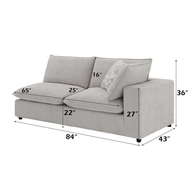 Nahjae Upholstered Sectional Sofa Set In Beige