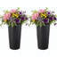 Pots à fleurs cylindriques en polyéthylène de 23,6 pouces de hauteur-68949710