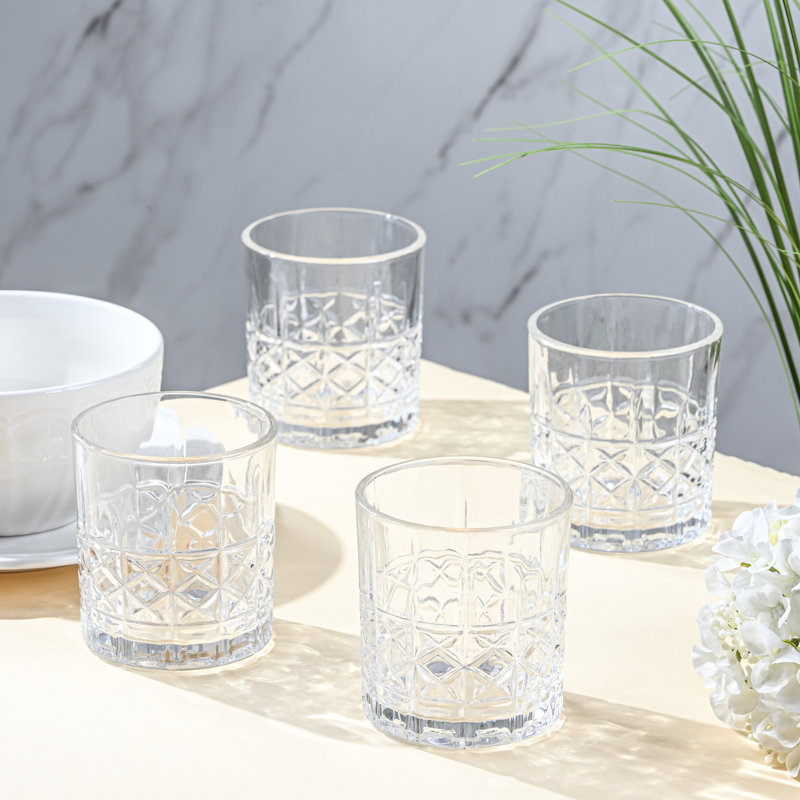 Waterside 4pk Diamond Tumbler Glassware