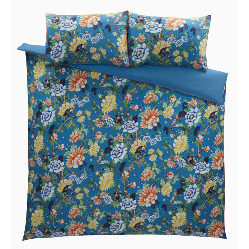 Sapphire Garden Duvet Set, Super King - 2 Standard Pillowcase
