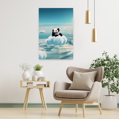 Baby Panda Cloud Dream Abstract Contemporary Wall Art Print