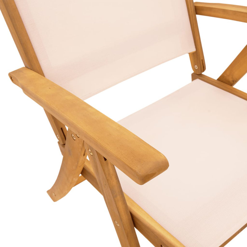 Outdoor Table Set, Cream White, 7 Pieces: Table, 6 Chairs, Rectangle: 75cm H x 170cm W x 80cm D