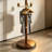 Solid Rubber Wood Floor Coat Rack-1458631803