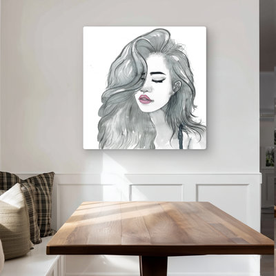 Beautiful Female Hair - Bohemian Metal Print for Home Decor