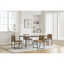 Ensemble de 2 chaises d'appoint rembourrées en lin avec structure en fer, design minimaliste pour la salle à manger ou le bureau à domicile