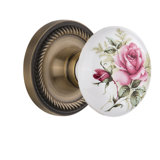 Rope  White Rose Interior Mortise Door Knob