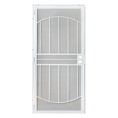 Grisham 32'' x 80'' Iron Screen Doors,White