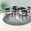Ensembles de table de salle à manger Mid-Century peu encombrants, hévéa et chaises rembourrées pour une maison moderne