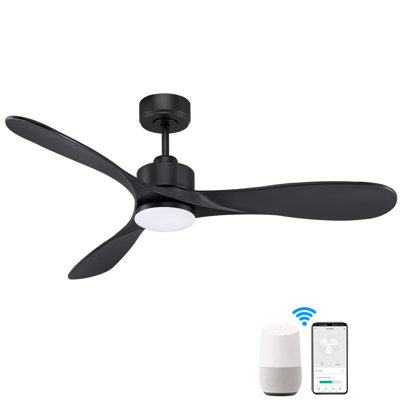 Maeta 52” APP Control Outdoor Ceiling Fans with LED Lights and Remote