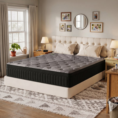 Matelas hybride dans une boîte - mousse viscoélastique rafraîchissante de taille moyenne certifiée CertiPUR-US