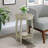 ACME Aberta Accent Table, Antique White-1138689394