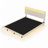 Velvet Floating Bed Frame With LED Lights-2097604071-2097604074