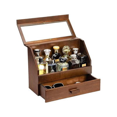 Wood Makeup Organiser