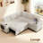 85" Sectional Sofa Couch With Pull Out Bed, 5 Seat L Shaped Pull Out Couch Bed With Usb Ports, Modular Sleeper Sofa Bed, Large Sectional Couches For Living Room-633329882