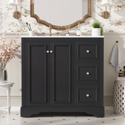 Meuble-lavabo 36 po avec lavabo en céramique