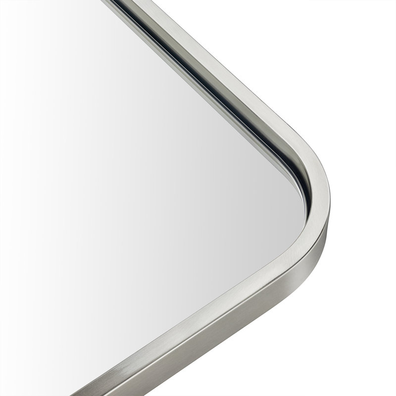 Miroir de salle de bain Aria, Nickel brossé, 32 po x 24 po