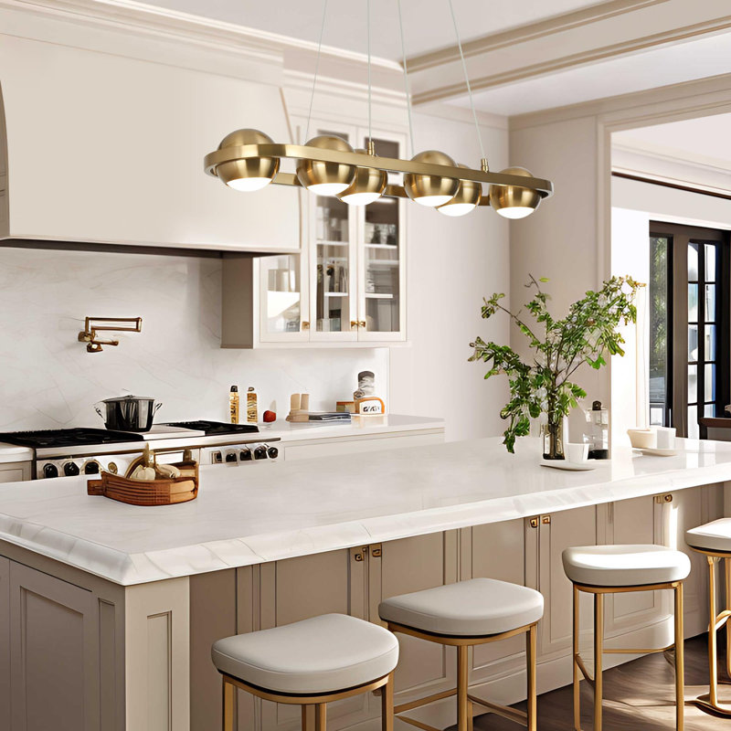 Bhagwan 6 - Light Kitchen Island Linear LED Pendant