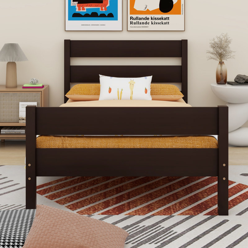 Bed With Headboard And Footboard, Espresso